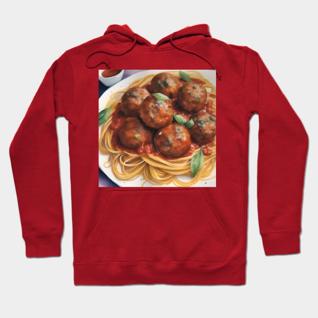 National Spaghetti Day - January 4 - Watercolor Hoodie by Oldetimemercan